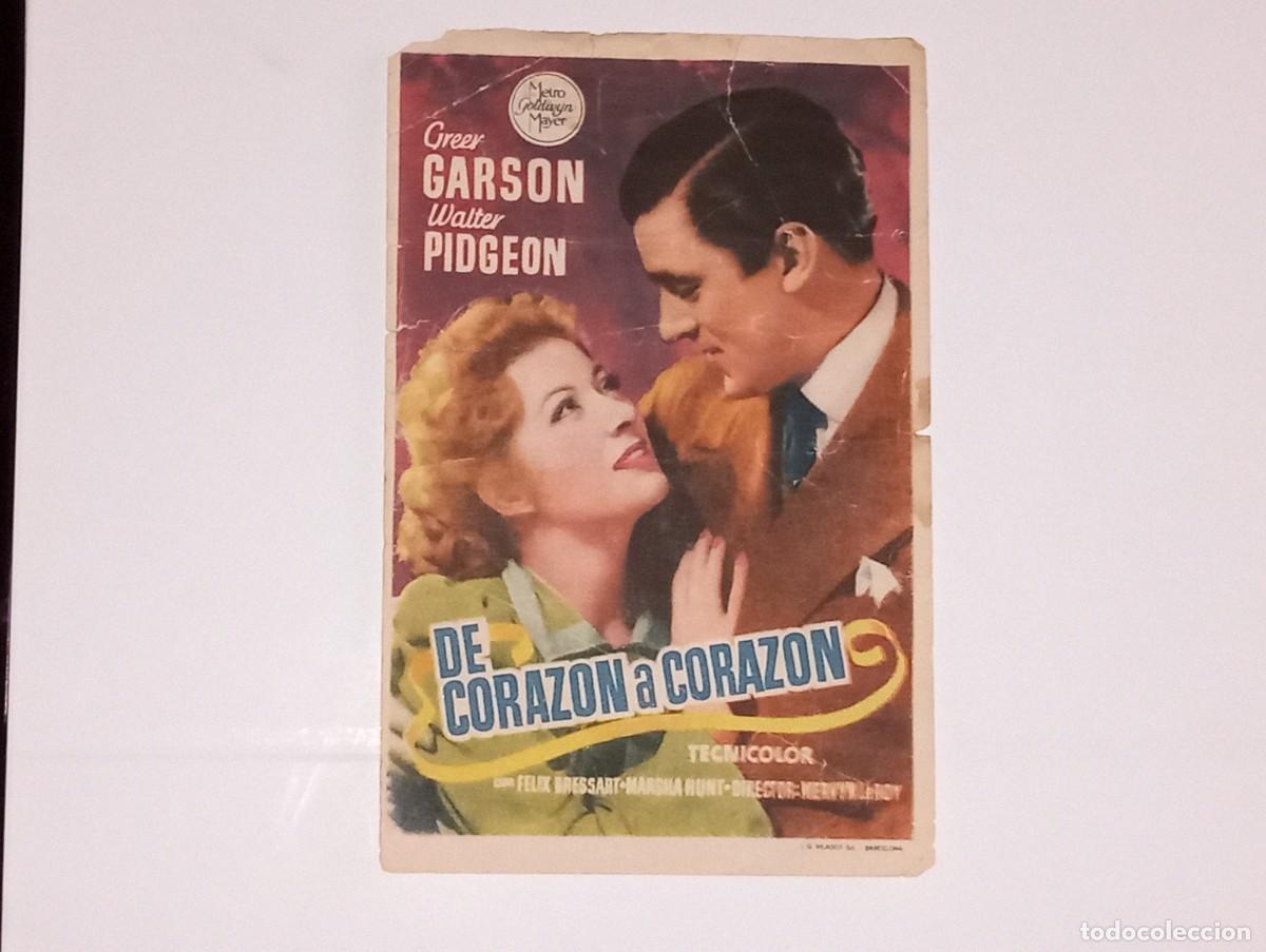 Cine: ANTIGUO PROGRAMA DE CINE DE CORAZON A CORAZON CINE IMPERIAL VALENCIA A&Ntilde;O 1950