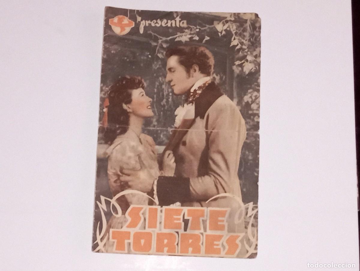 Cine: ANTIGUO PROGRAMA DE CINE DOBLE SIETE TORRES CINE BENLLIURE VALENCIA A&Ntilde;O 1953