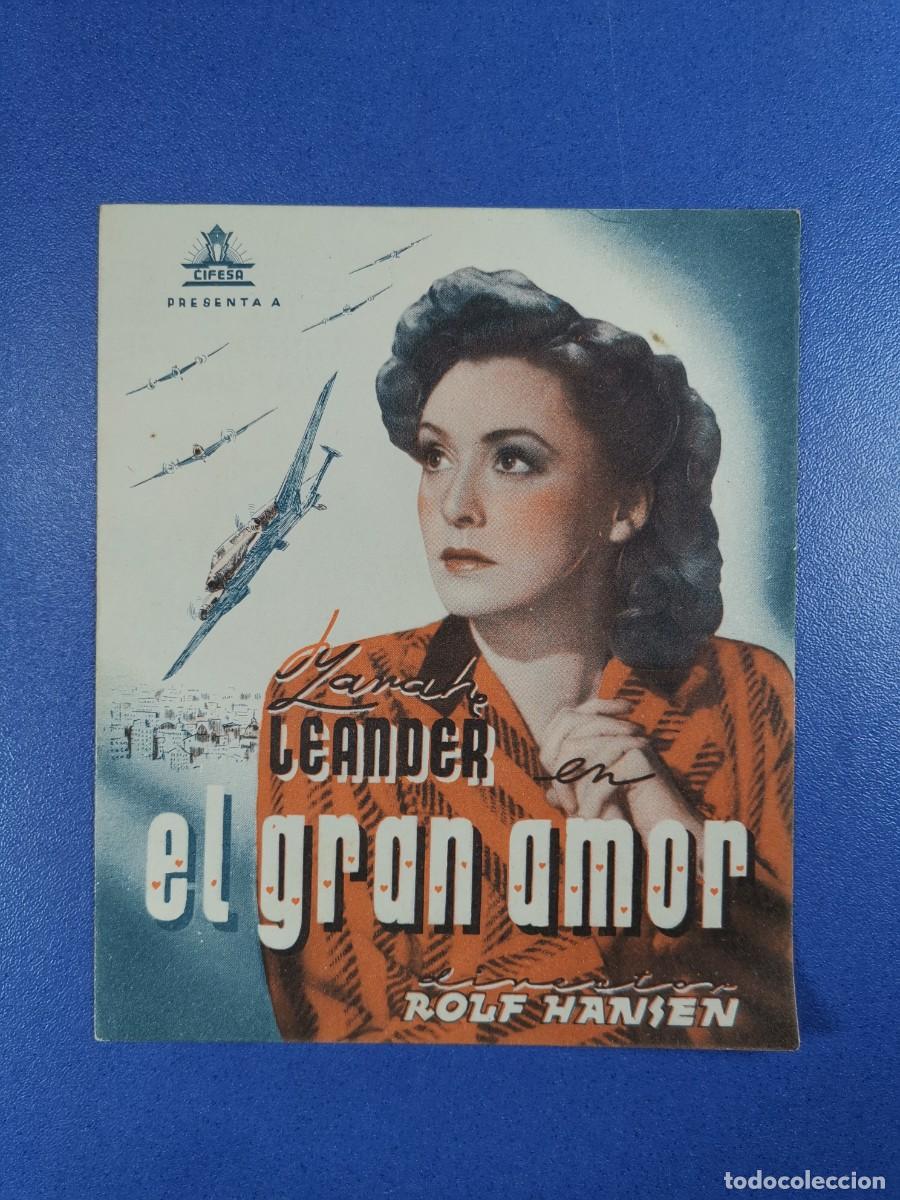 Cine: EL GRAN AMOR- PROGRAMA DE MANO DOBLE-- CINE ALCAZAR - Foto 2