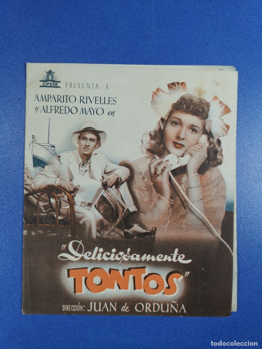 Cine: DELICIOSAMENTE TONTOS- PROGRAMA DE MANO DOBLE-- SIN EDITAR REVERSO - Foto 2