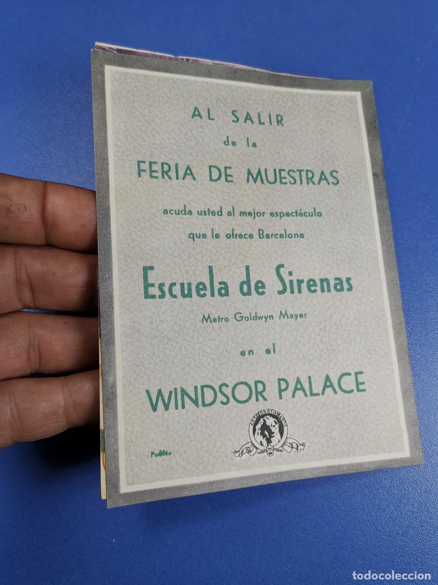 Cine: ESCUELA DE SIRENAS - PROGRAMA DE MANO DOBLE-- CINE WINDSOR PALACE - Foto 3