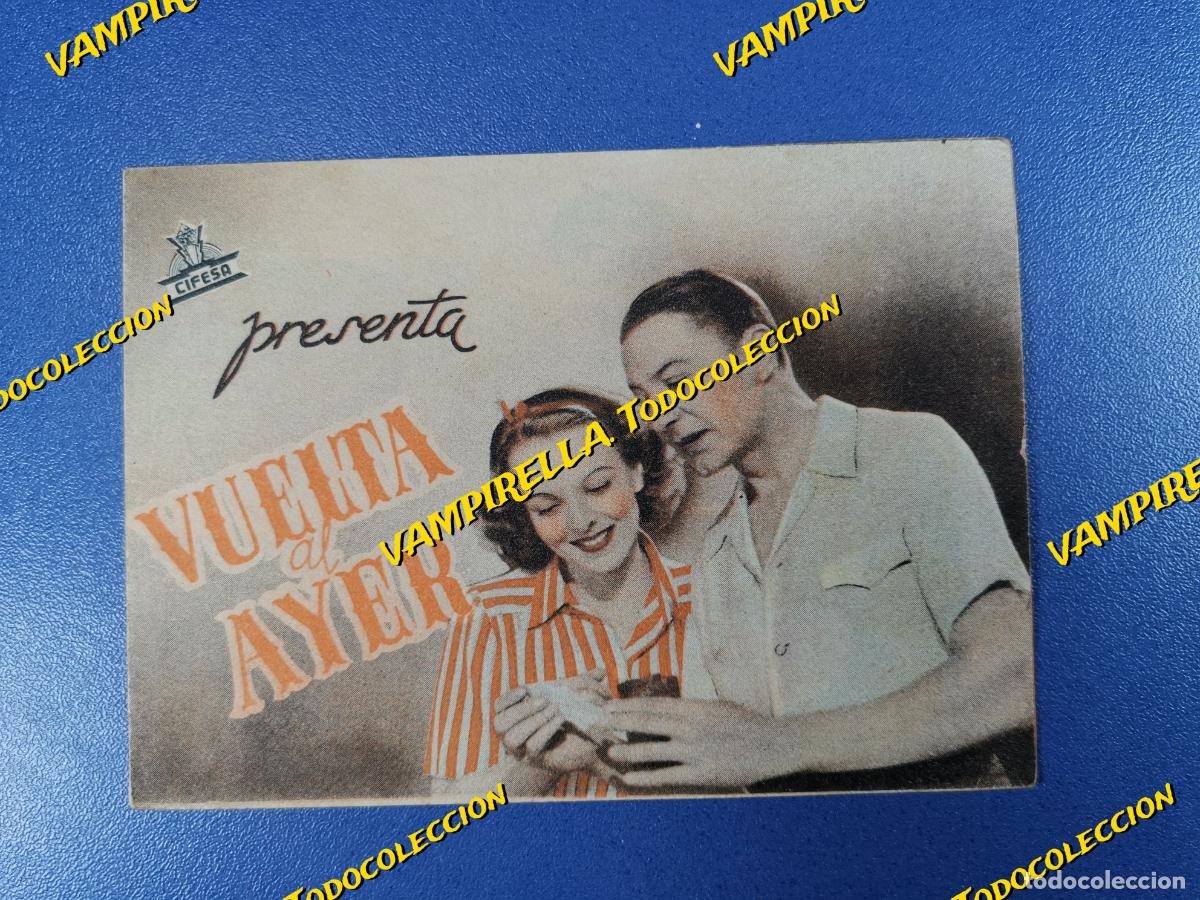 Cine: VUELTA AL AYER - PROGRAMA DE MANO DOBLE-- CINE ALCAZAR - Foto 1