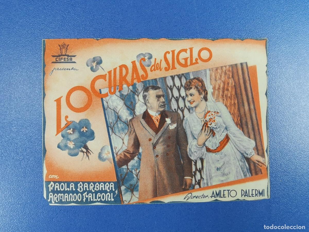 Cine: LOCURAS DEL SIGLO - PROGRAMA DE MANO DOBLE--CINE ALCAZAR - Foto 2