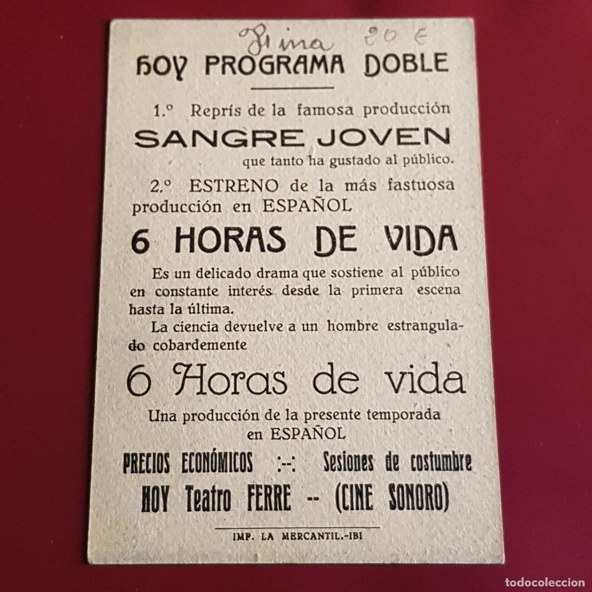 Cine: PROGRAMA DE MANO - 6 HORAS DE VIDA - Foto 2
