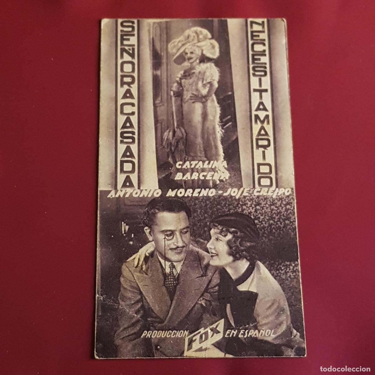 Cine: PROGRAMA DE MANO - SE&Ntilde;ORA CASADA NECESITA MARIDO - Foto 1