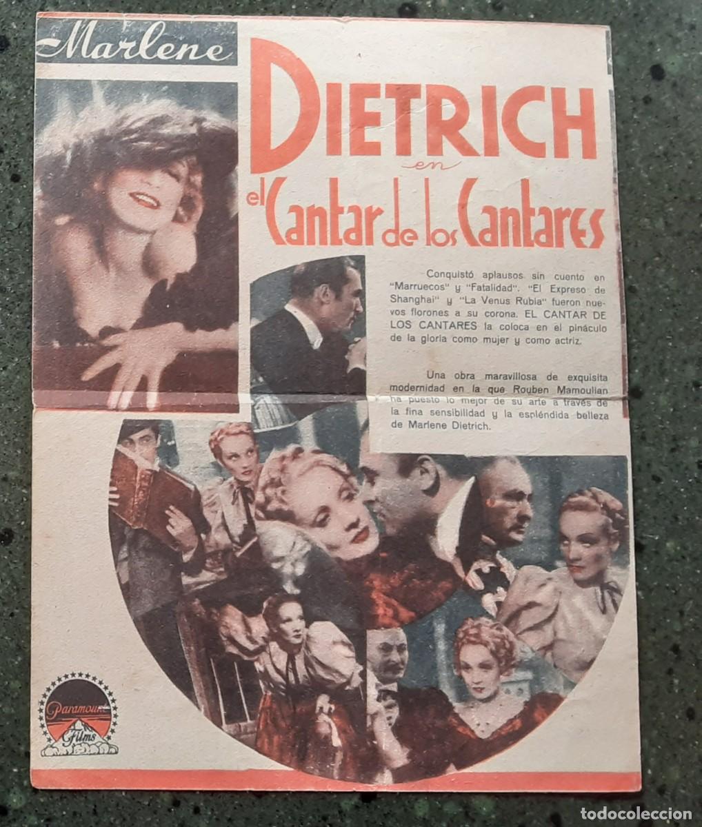 Cine: EL CANTAR DE LOS CANTARES, MARLENE DIETRICH , BRIAN AHERNE - Foto 2
