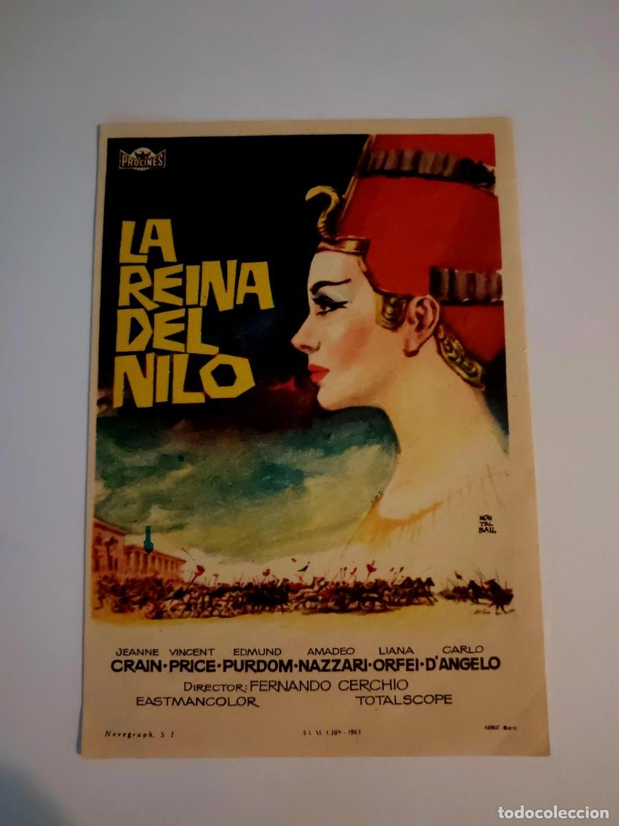  Flyers Publicitaires de films Anciens: La Reina del Nilo 1961 Sin publicidad