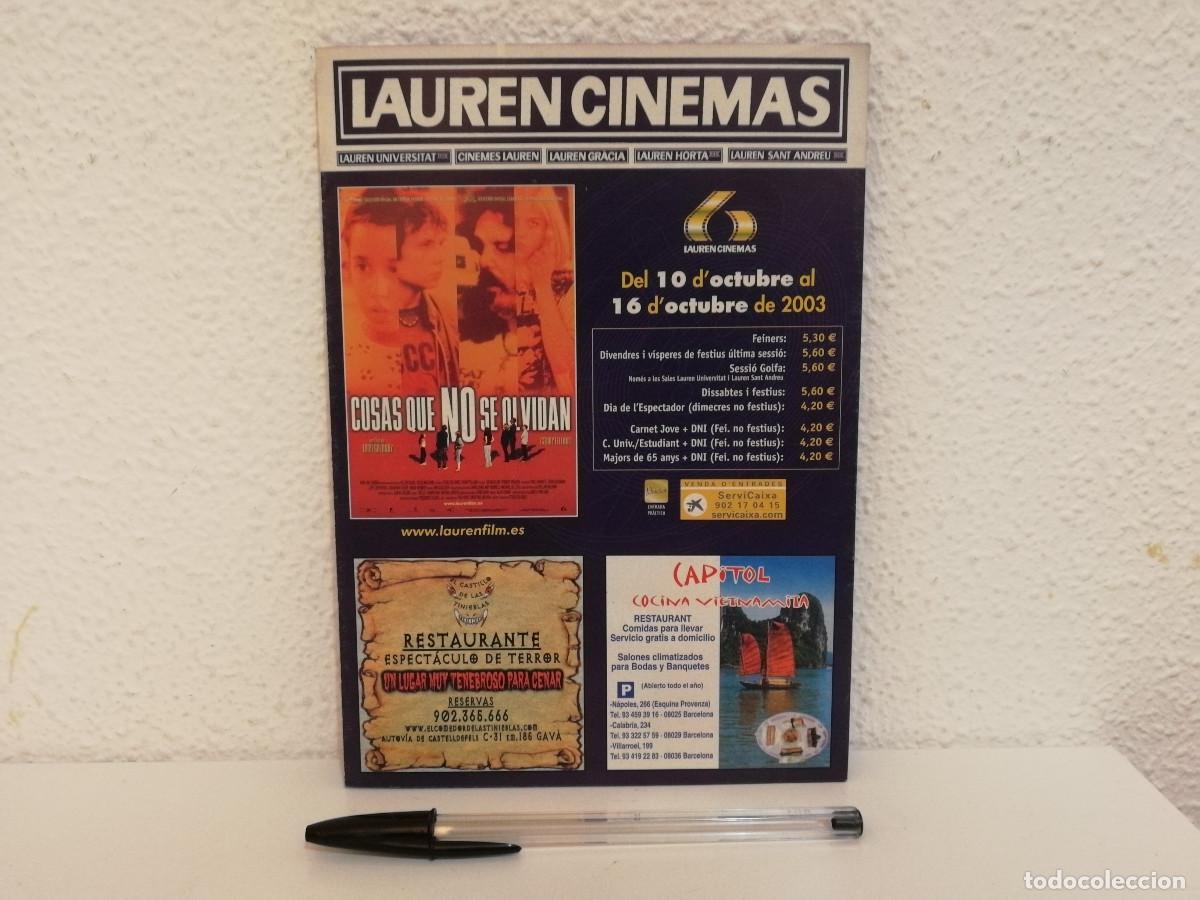  Flyers Publicitaires de films Anciens: FOLLETO ORIGINAL - COSAS QUE NO SE OLVIDAN - ARCHIVO - LAUREN CINEMAS -SELMA BLAIR