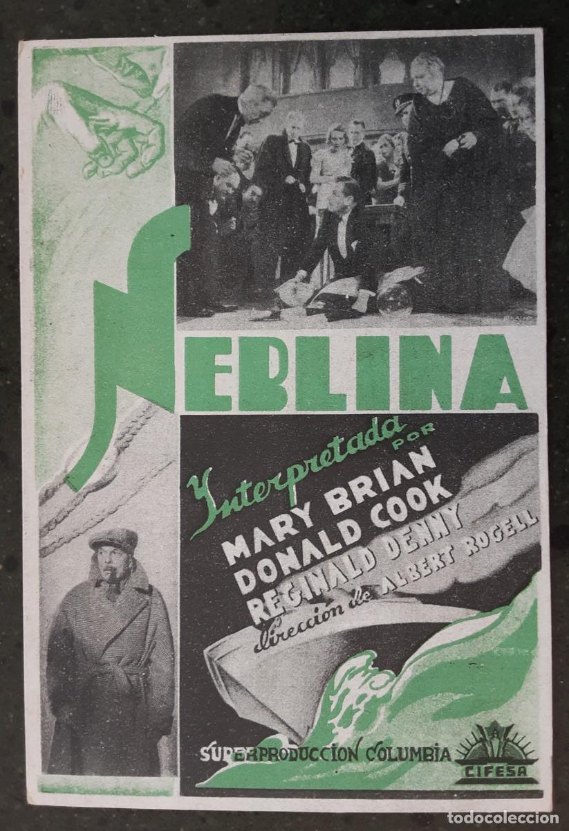 Cine: NEBLINA, MARY BRIAN, DONALD COOK, REGINALD DENNY, programa CIFESA - Foto 1