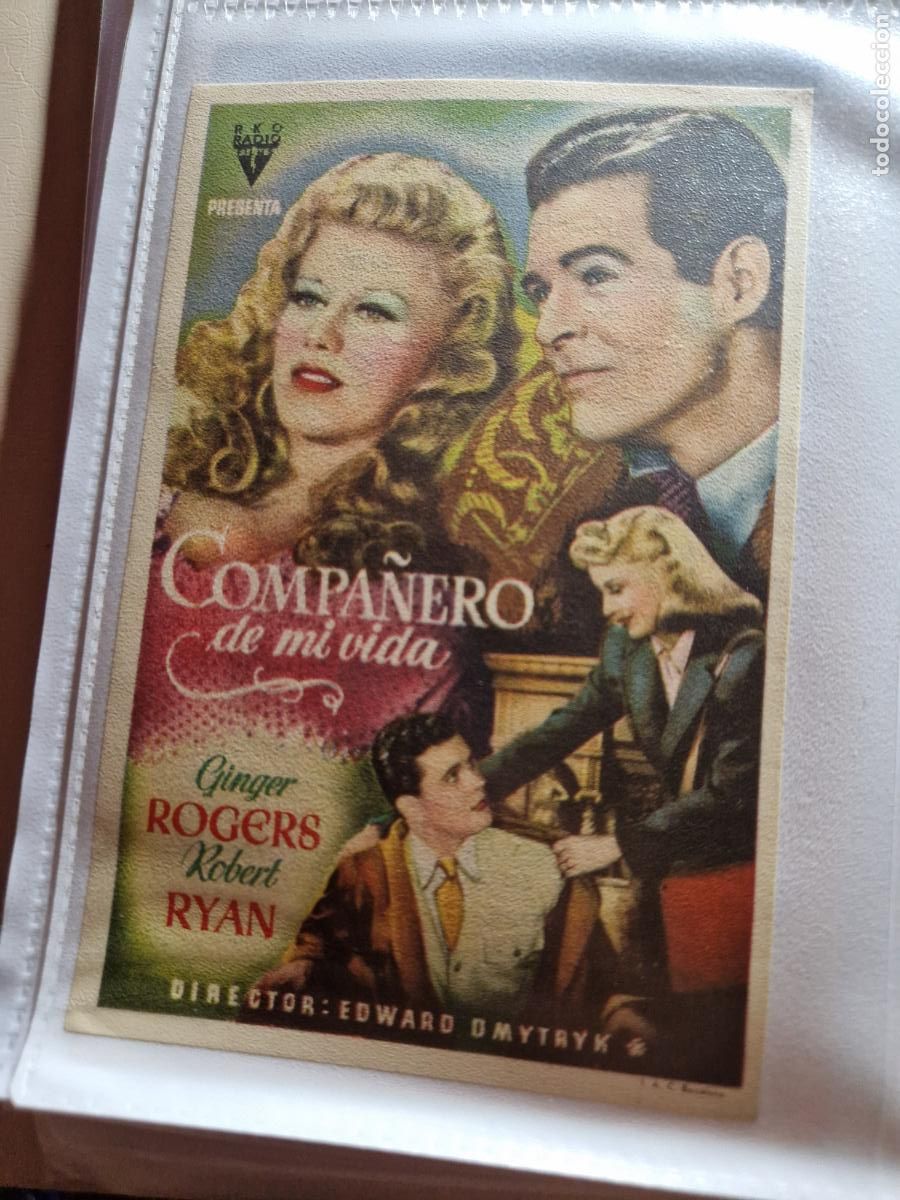 Cine: PROGRAMA DE MANO FOLLETO COMPA&Ntilde;ERO DE MI VIDA GINGER ROGER ROBERT RYAN