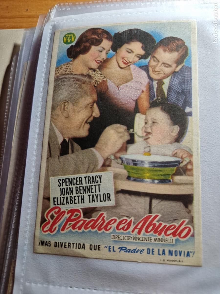 Cine: PROGRAMA DE MANO FOLLETO EL PADRE ES ABUELO SPENCER TRACY ELIZABETH TAYLOR