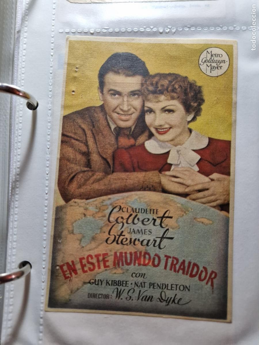 Cine: PROGRAMA DE MANO FOLLETO EN ESTE MUNDO TRAIDOR JAMES STEWART - Foto 1