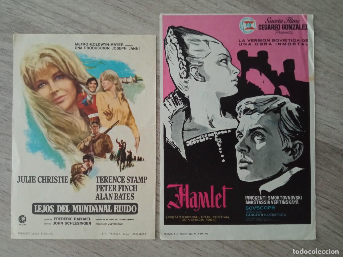  Foglietti di film di film antichi di cinema: CINE COLISEUM DE LA LAGUNA, TENERIFE, HAMLET, LEJOS DEL MUNDANAL RUIDO