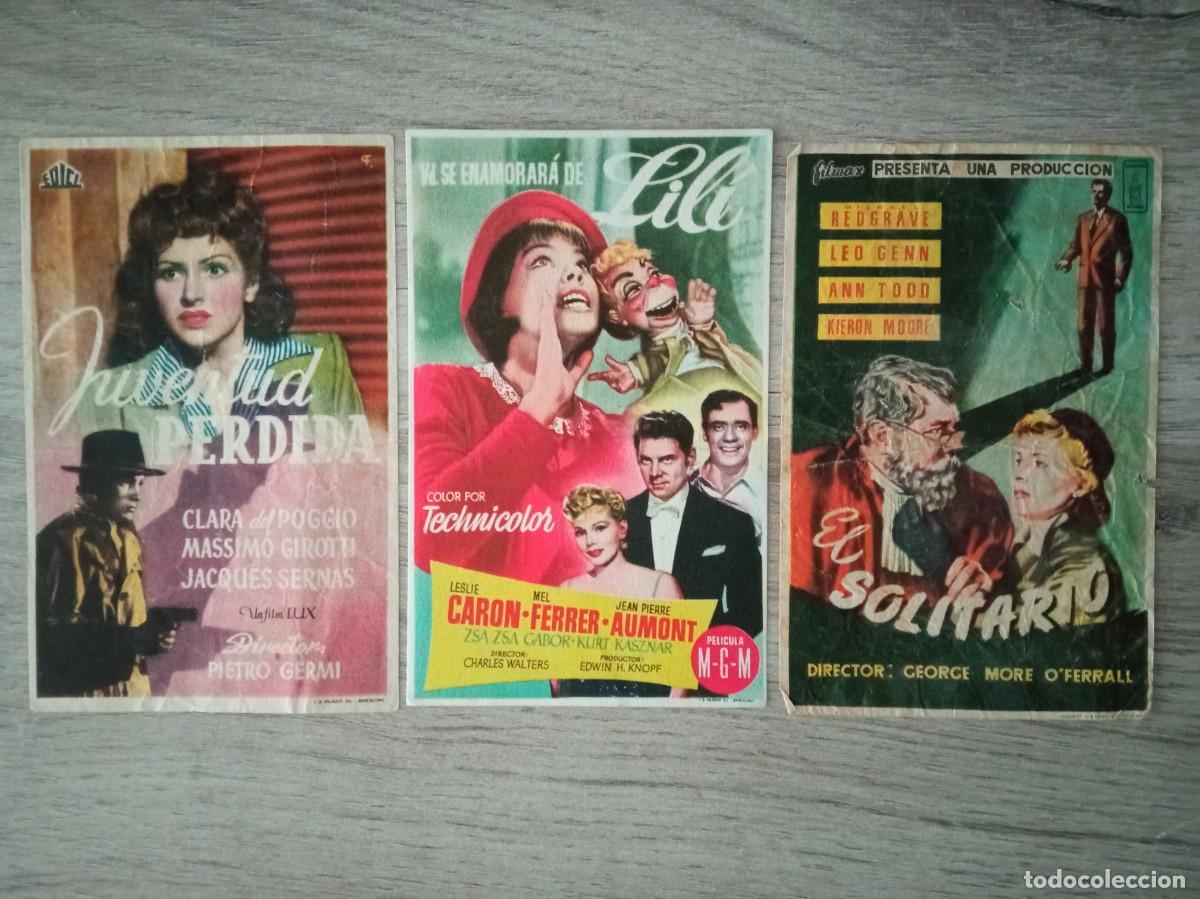  Foglietti di film di film antichi di cinema: CINE HESPERIDES DE GU&Iacute;A, GRAN CANARIA, LILI, JUVENTUD, EL SOLITARIO