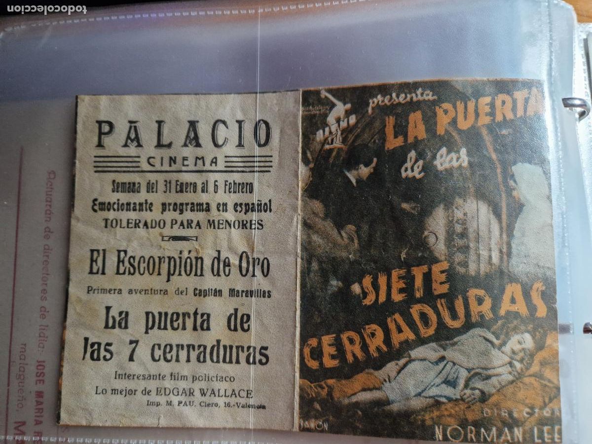 Cine: PROGRAMA DE MANO FOLLETO LA PUERTA DE LAS SIETE CERRADURAS - Foto 1