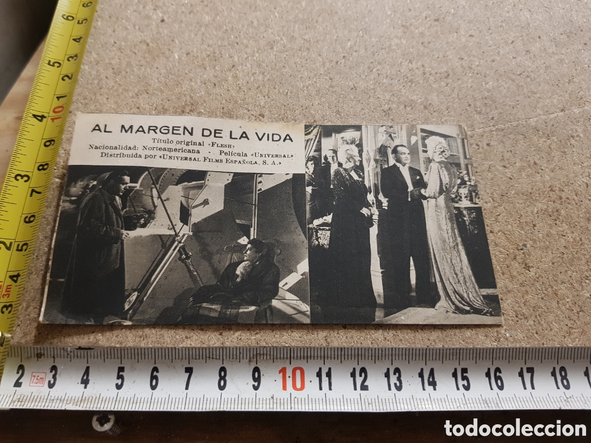  Foglietti di film di film antichi di cinema: Folleto de mano Al Margen de la Vida, Norteamericana