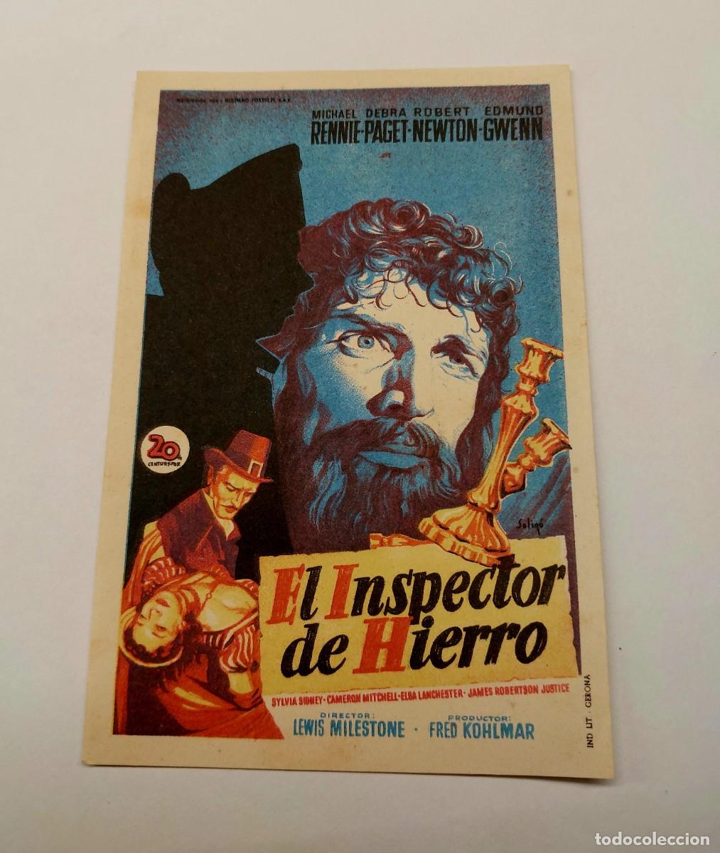  Foglietti di film di film antichi di cinema: El Inspector de Hierro 1952 Sin publicidad