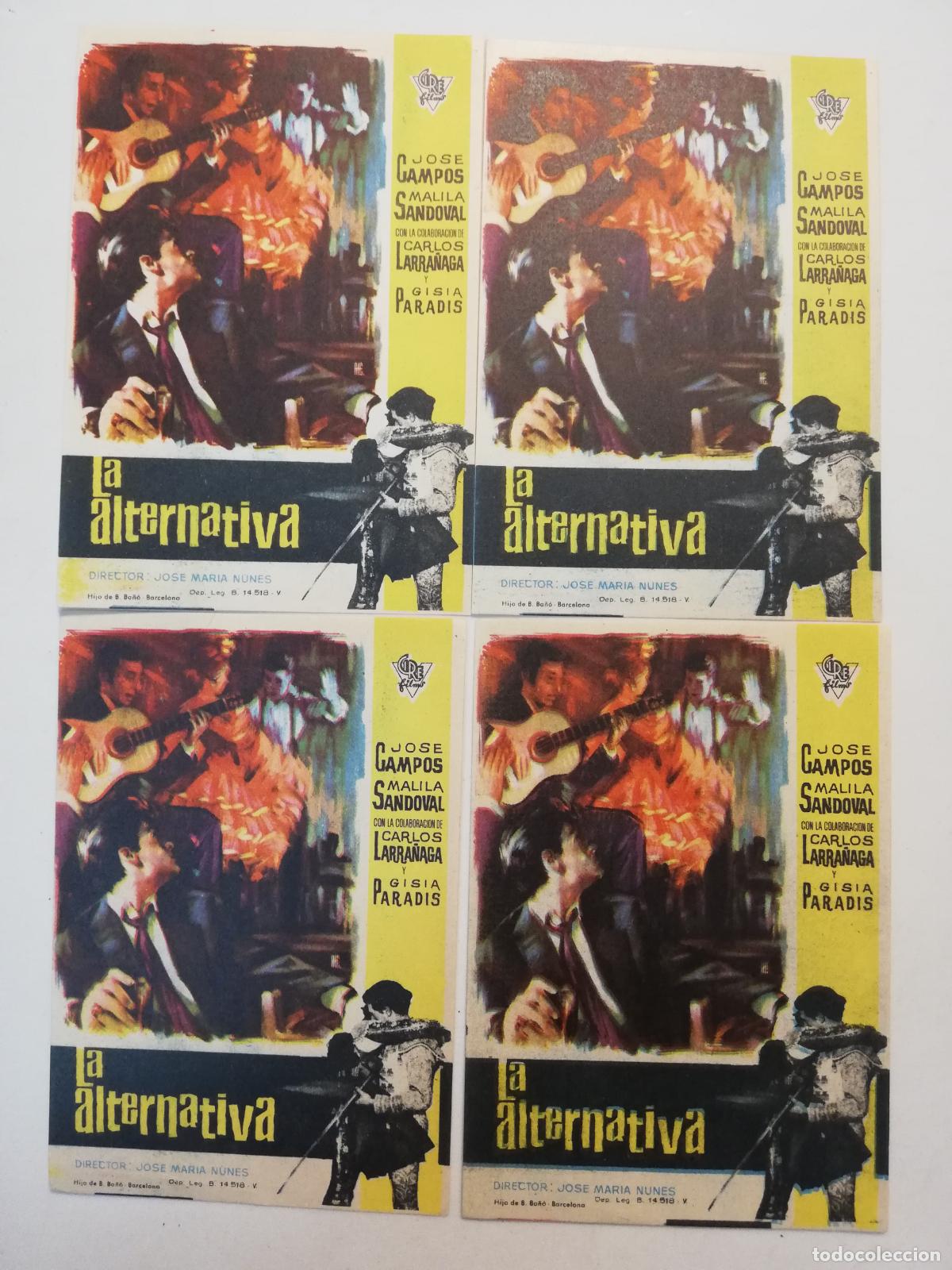 Flyers Publicitaires de films Anciens: 4 FOLLETOS DE MANO, LA ALTERNATIVA
