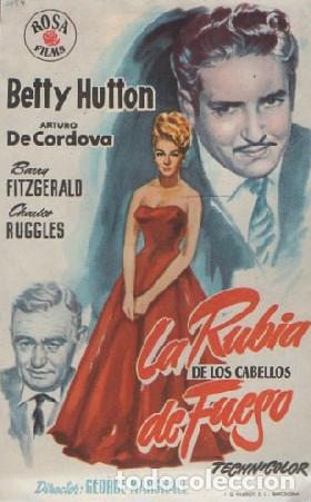 Cine: PROGRAMA DE CINE: LA RUBIA DE FUEGO PC-8865 - Foto 1