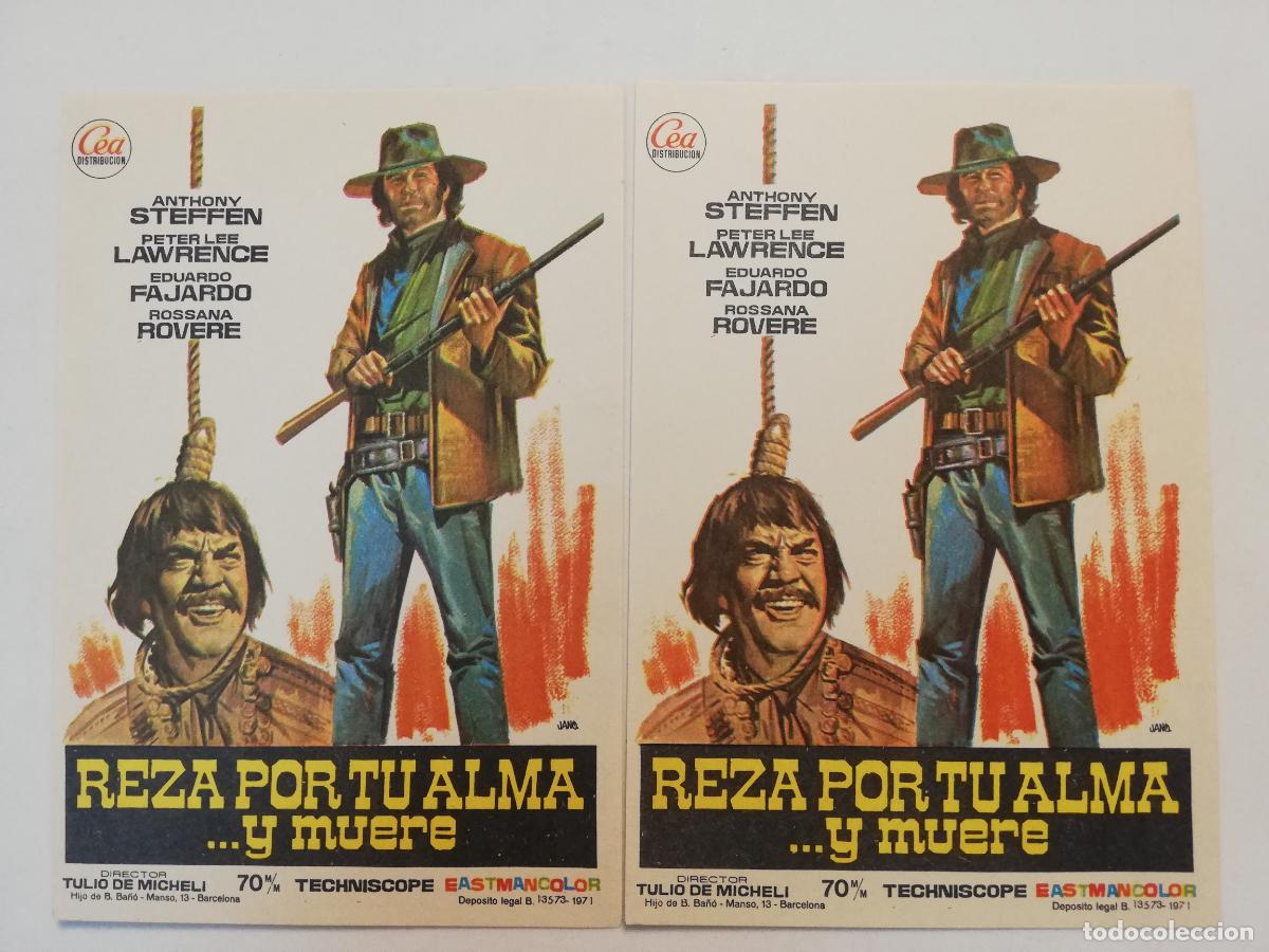  Flyers Publicitaires de films Anciens: 2 FOLLETOS DE MANO, REZA POR TU ALMA Y MUERE