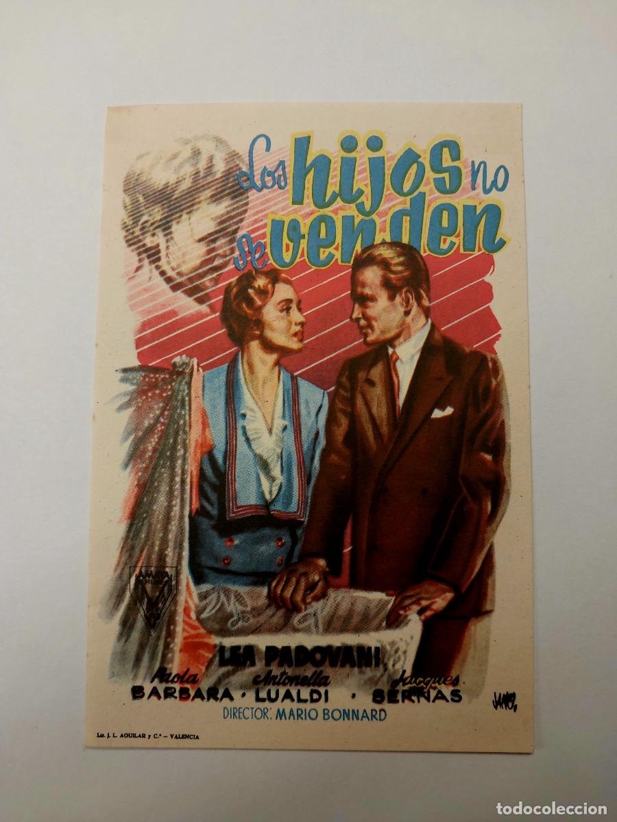 Foglietti di film di film antichi di cinema: Los Hijos no se Venden 1952 Sin publicidad