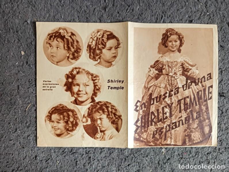 Cine: PTCC 195 SHIRLEY TEMPLE PROGRAMA DOBLE CONCURSO FILMS SELECTOS FOX - Foto 1