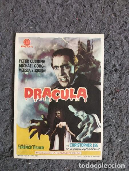 Cine: PTCC6 47 DRACULA PROGRAMA SENCILLO HISPAMEX PETER CUSHING CHRISTOPHER LEE HAMMER - Foto 1