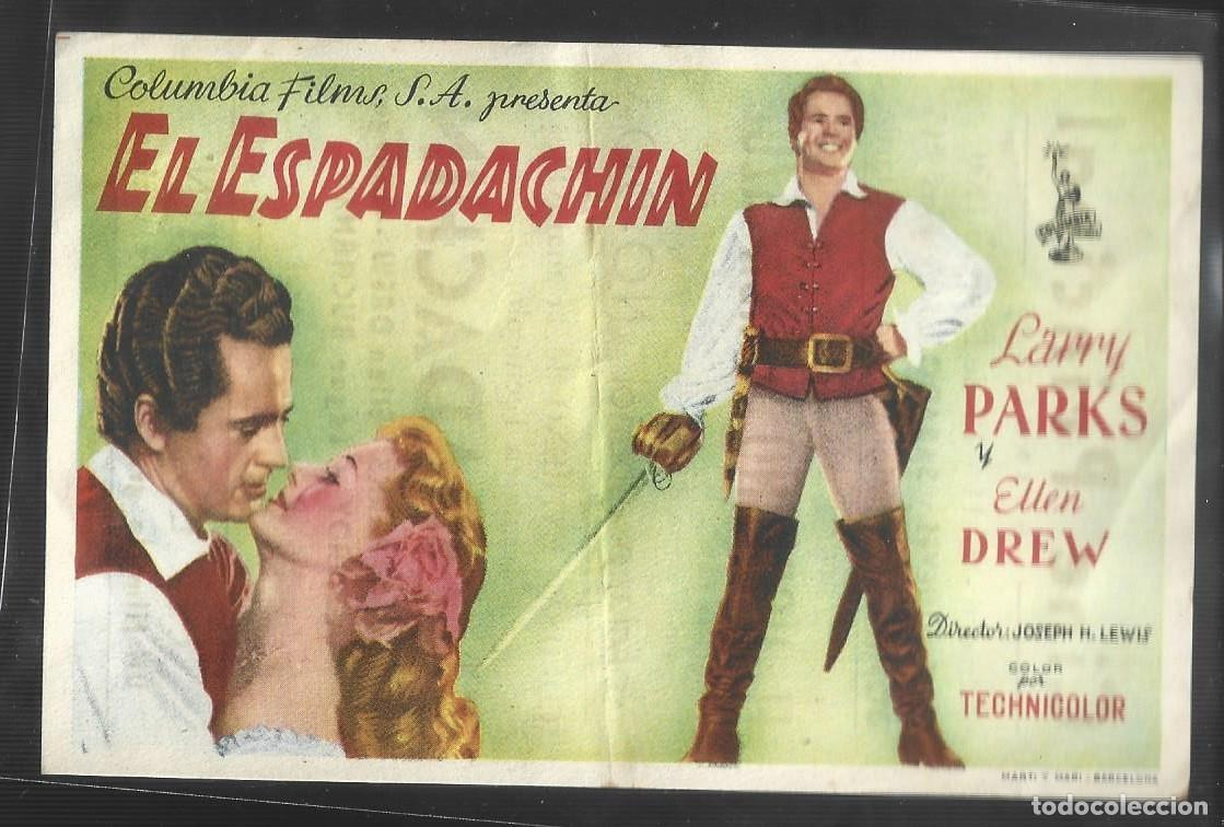 Cine: 1 programa de cine antiguo a&ntilde;o 1950 el espadachin 5/11 - Foto 1