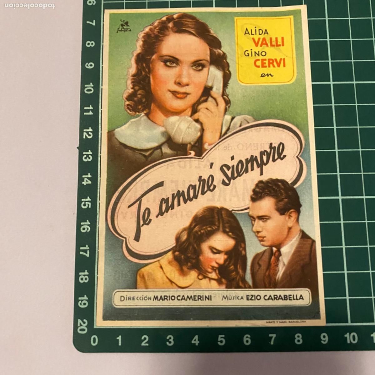  Foglietti di film di film antichi di cinema: folleto de mano programa de cine pelicula Te amar&eacute; siempre Rex 1947