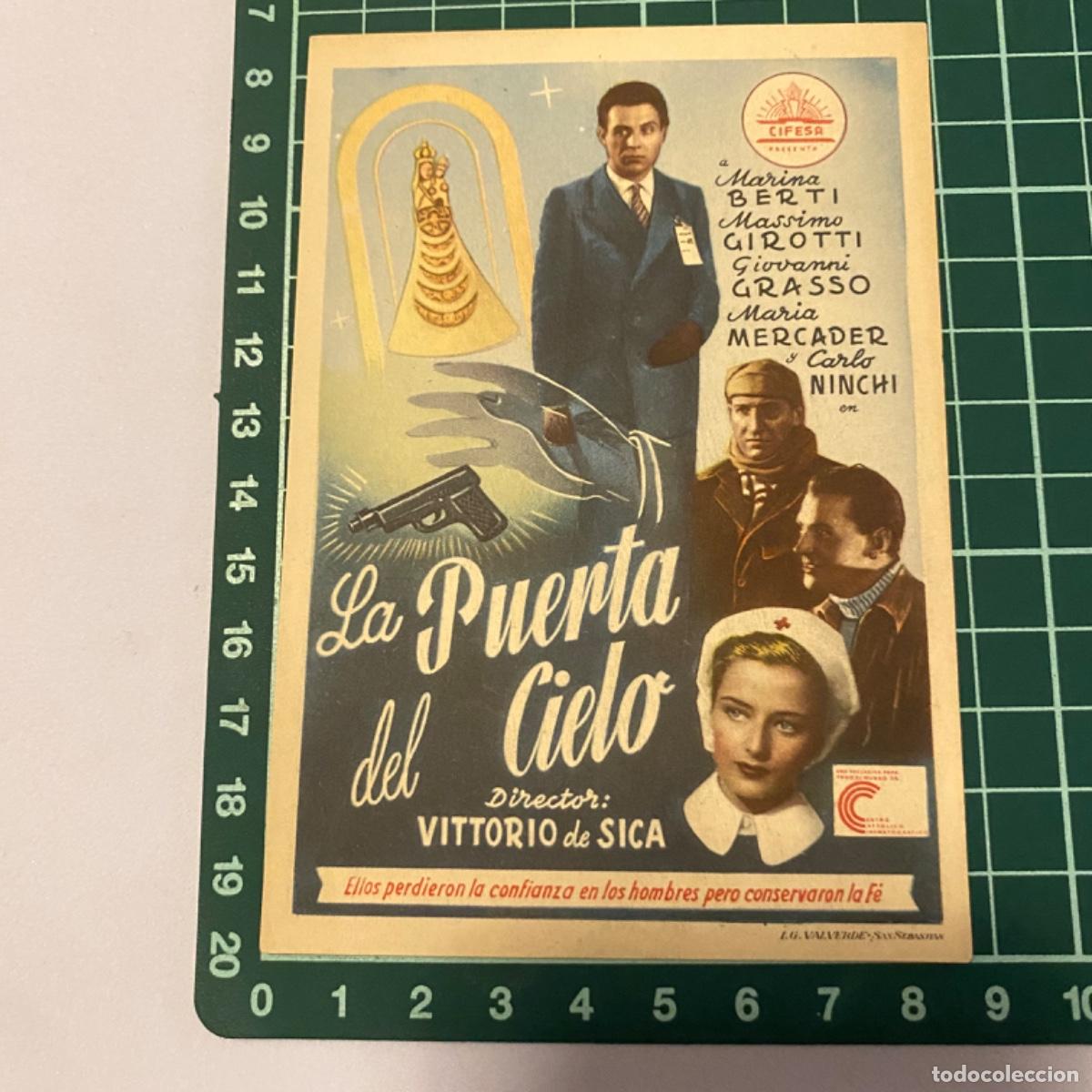 Cine: folleto de mano programa de cine pelicula La puerta del cielo - Foto 1
