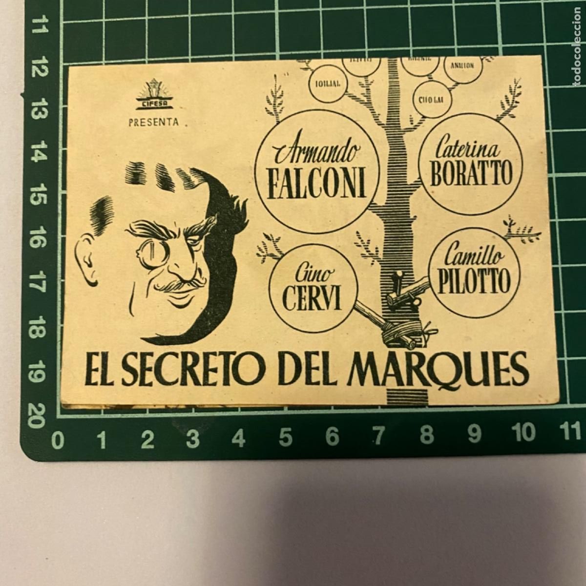  Foglietti di film di film antichi di cinema: folleto de mano programa de cine pelicula El secreto del marques