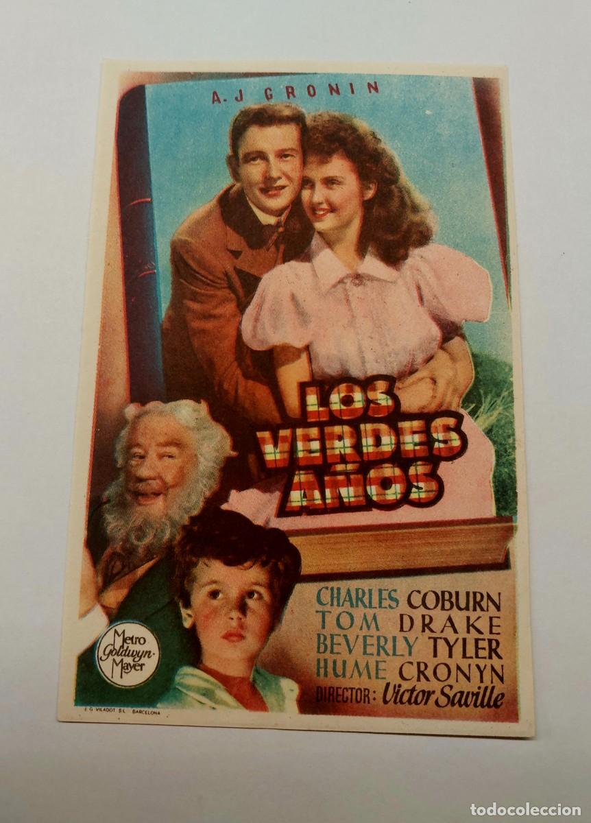 Folhetos de m&atilde;o de filmes antigos de cinema: Los Verdes A&ntilde;os 1946 Sin publicidad