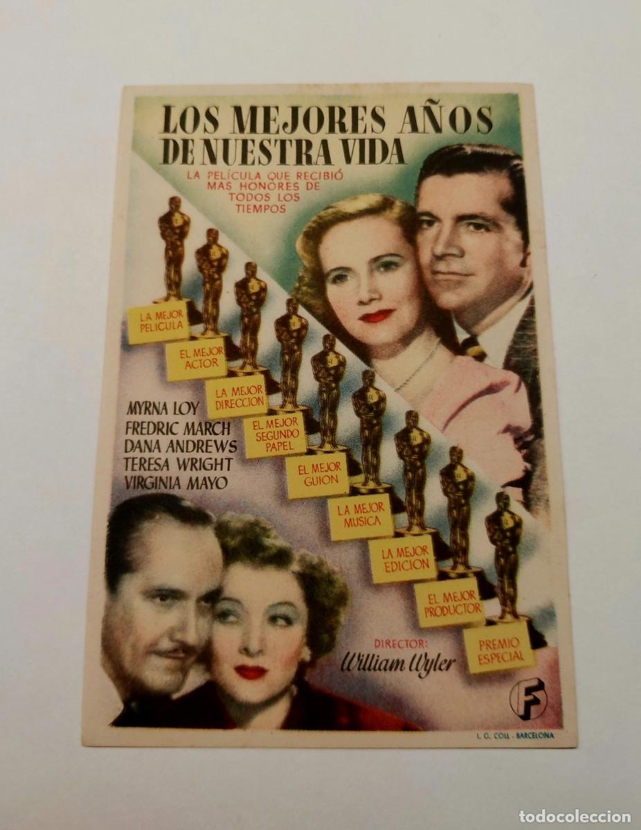 Folhetos de m&atilde;o de filmes antigos de cinema: Los Mejores A&ntilde;os de Nuestra Vida 1946 Sin publicidad