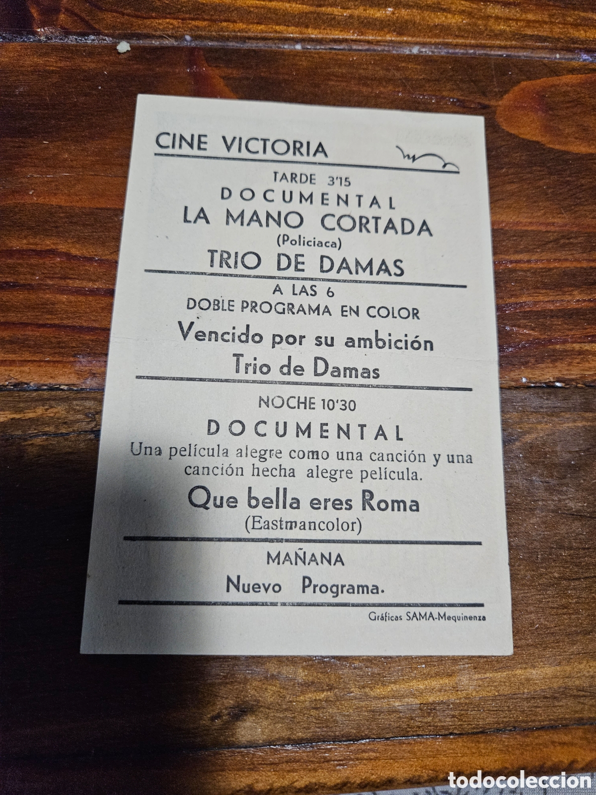 Cine: &iexcl;Que bella eres Roma! - Folleto de cine - Foto 2
