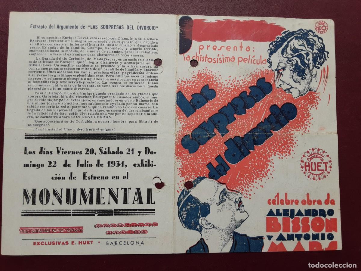 Cine: Las sorpresas del divorcio, programa doble, 1934 - Foto 1