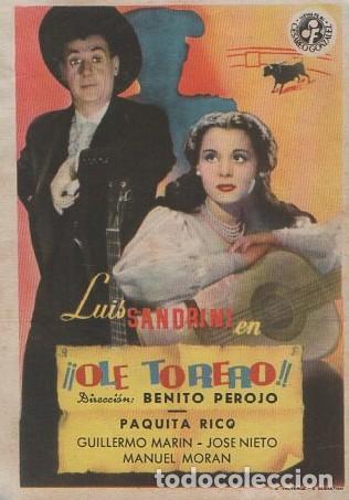 Cine: PROGRAMA DE CINE: &iexcl;&iexcl;OLE TORERO!! PC-8916 - Foto 1