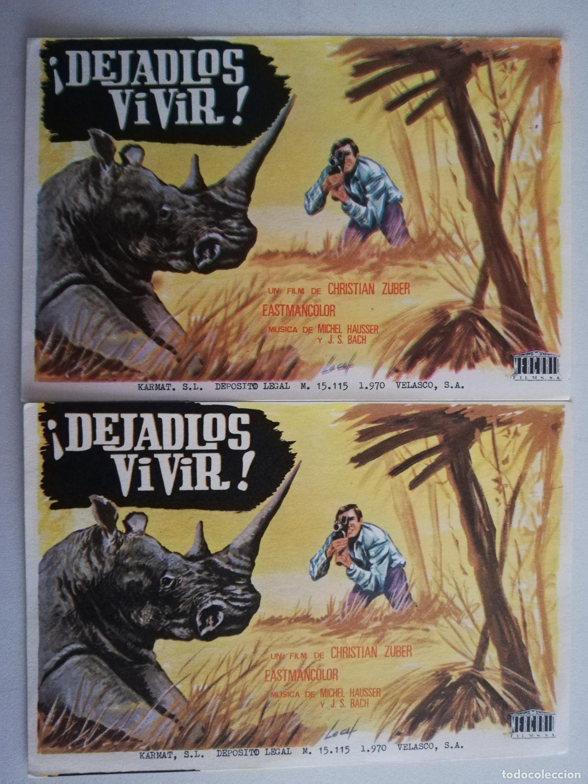 Cine: 2 FOLLETOS DE MANO, DEJADLOS VIVIR - Foto 1
