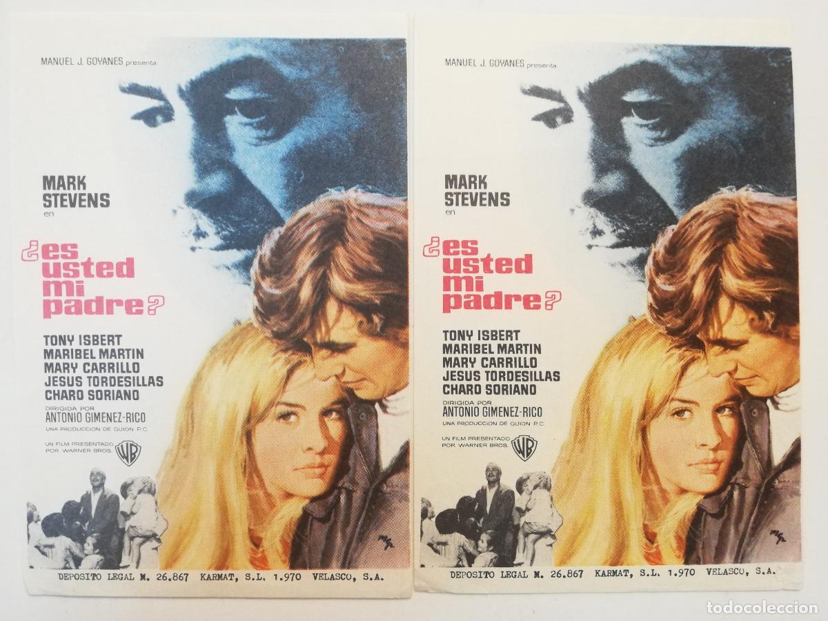 Cine: 2 FOLLETOS DE MANO, EN USTED MI PADRE - Foto 1