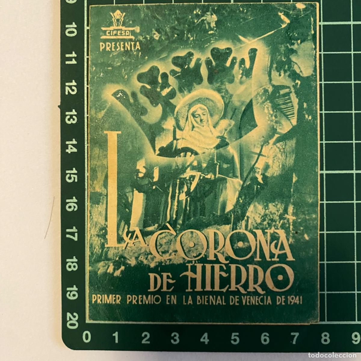 Kino: folleto de mano programa de cine pelicula La corona de Hierro Ideal cinema