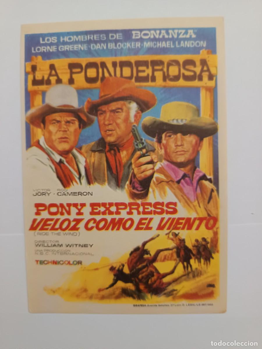 Cine: PROGRAMA DE CINE PONY EXPRESS VELOZ COMO EL VIENTO - Foto 1