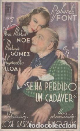 Cine: PROGRAMA DE CINE: SE HA PERDIDO UN CADAVER PC-8932 - Foto 1