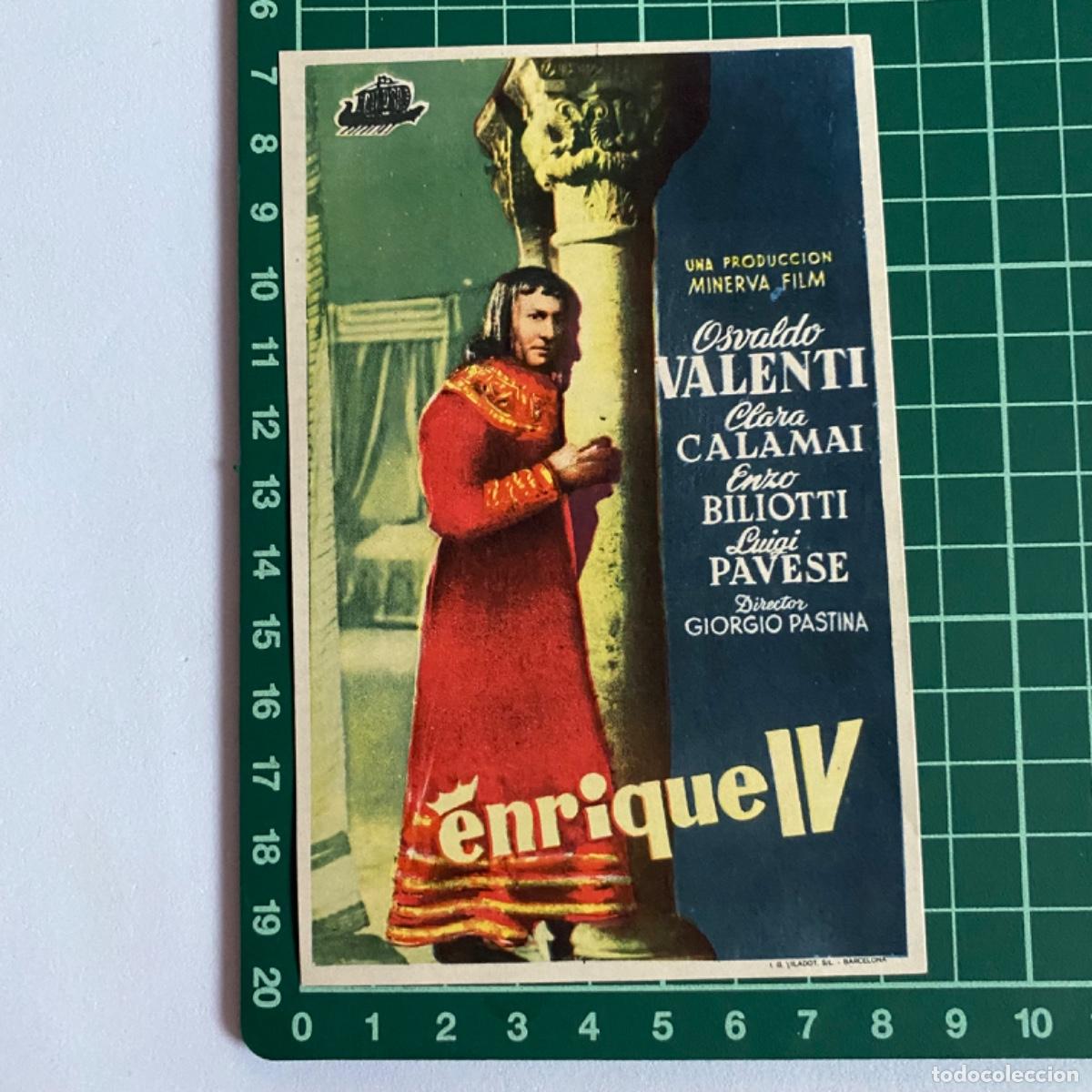 Cine: folleto de mano programa de cine pelicula Enrique IV