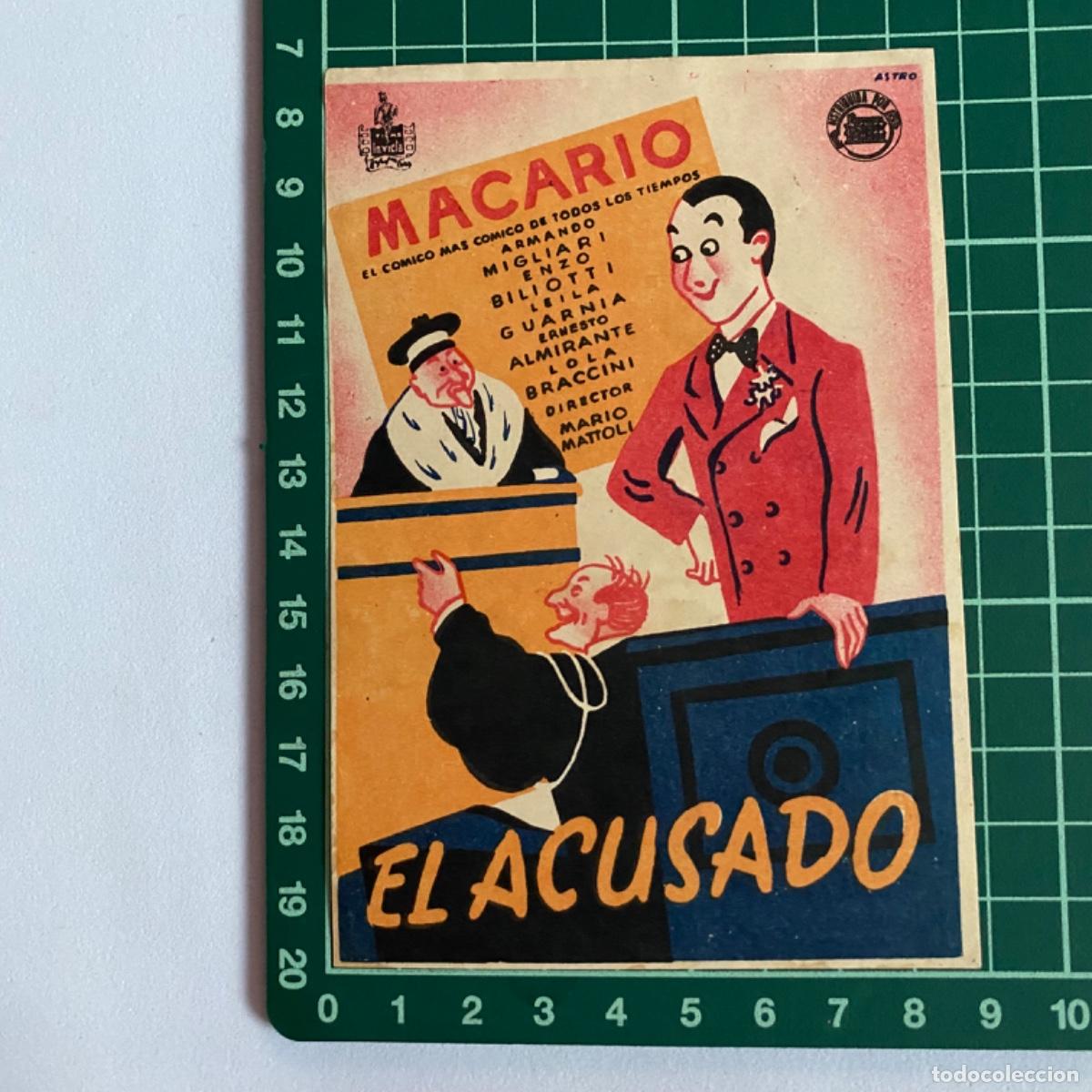 Cine: folleto de mano programa de cine pelicula El acusado Macario - Foto 1