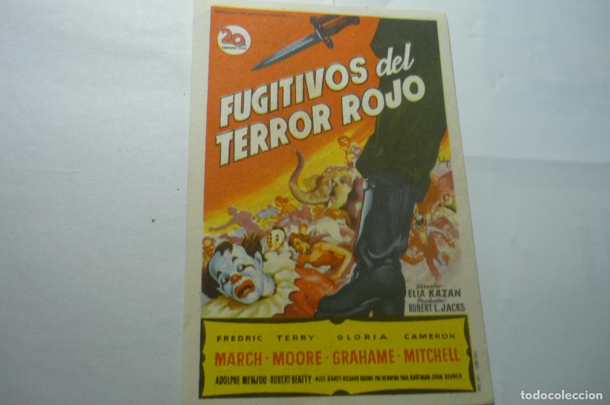 Cine: PROGRAMA FUGITIVOS DEL TERROR ROJO- FREDRIC MARCH-PUBLICIDAD TEATRO CIRCO