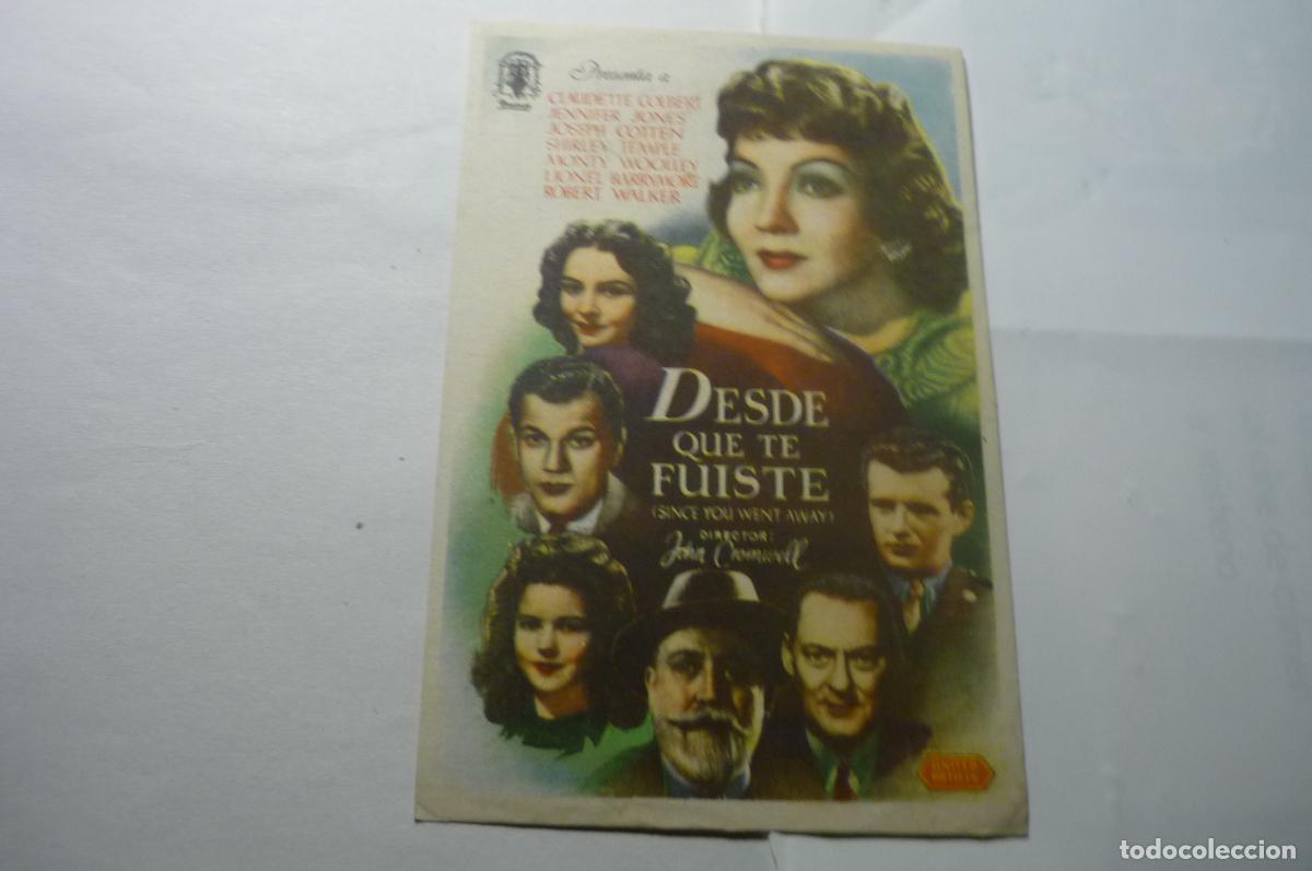 Cine: programa desde que te fuiste- claudette colbert publicidad - Foto 1