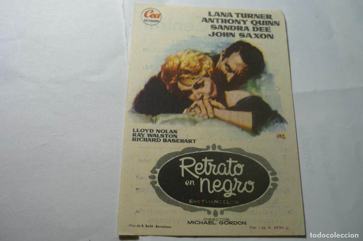 Cine: programa retrato en negro.-lana turner publicidad central.-molron frontera