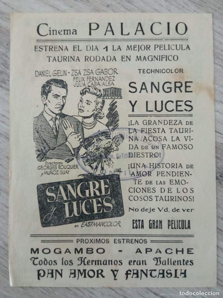 Cine: SANGRE Y LUCES, ZSA ZSA GABOR, CON CLICH&Eacute; POR DETR&Aacute;S, CINEMA PALACIO
