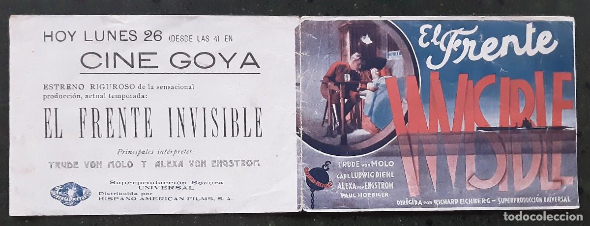 Kino: EL FRENTE INVISIBLE, TRUDE VON MOLO, ALEXA VON ENGSTROM