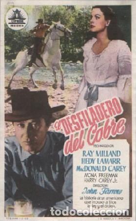 Cine: PROGRAMA DE CINE: EL DESFILADERO DEL COBRE PC-8936 - Foto 1