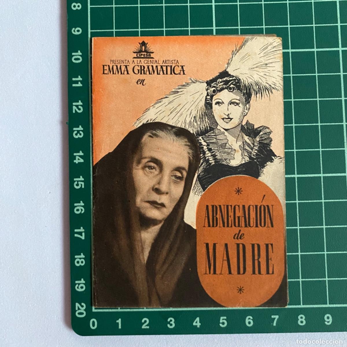 Kino: folleto de mano programa de cine pelicula Abnegacion de madre Cine Goya Alcala